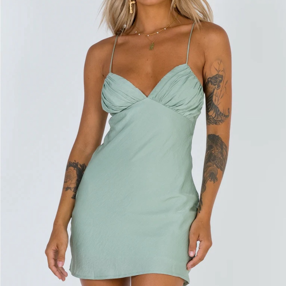 Princess Polly Jessa Mini Dress Sage